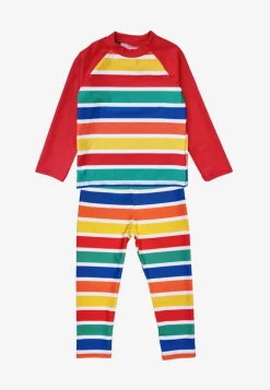 Happy Stripe Print Kids' Swim Rash Vest & Leggings Bundle