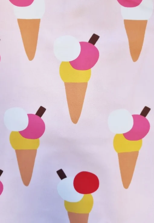 Ice Cream Cones Print Long-Sleeved Kids' Swimsuit