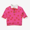Organic Apple Print Fleece Sweatshirt