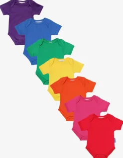 Organic Basic Short-Sleeved Baby Bodysuit Bundle (0-3m / 56cm)