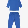 Organic Blue Basic Long-Sleeved T-Shirt & Leggings Bundle