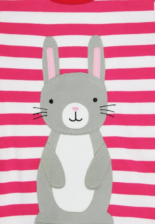 Organic Bunny Applique Short Sleeved T-Shirt
