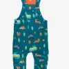 Organic Campervan Print Dungarees