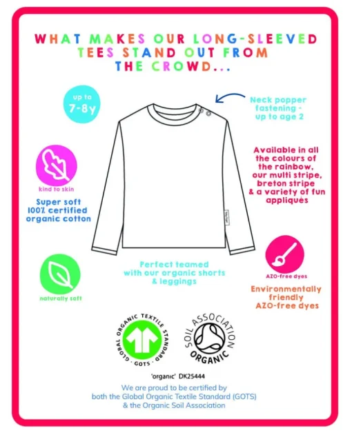 Organic Christmas Bear Applique Long-Sleeved T-Shirt