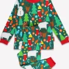 Organic Christmas Bear Print Pyjamas