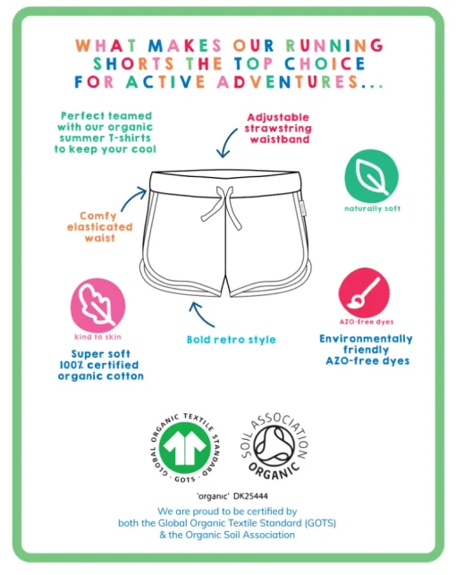 Organic English Garden Running Shorts