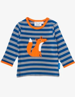 Organic Fox Applique Long-Sleeved T-Shirt
