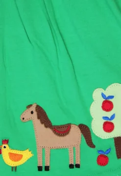 Organic Hillside Applique T-shirt Dress