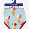 Organic Ice Cream Cones Print Dribble Bib
