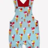 Organic Ice Cream Cones Print Dungaree Shorts