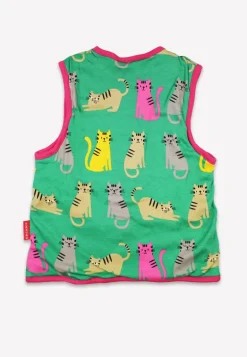 Organic Kitten Print Reversible Gilet