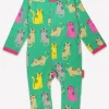 Organic Kitten Print Sleepsuit