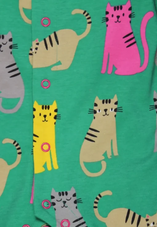 Organic Kitten Print Sleepsuit