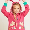 Organic Leaping Bunny Applique Hoodie
