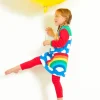 Organic Multi Rainbow Applique Dress