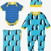 Organic Penguin Print Baby Gift Set
