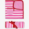 Organic Pink and White Stripe Blanket