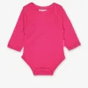 Organic Pink Basic Long-Sleeved Baby Bodysuit