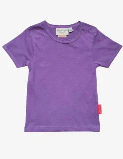 Organic Purple Basic Short-Sleeved T-Shirt