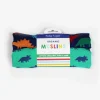 Organic Rainbow Dinosaur Print Muslin 2-Pack
