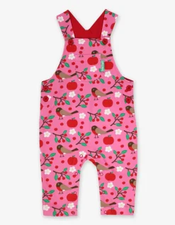 Organic Robin Print Dungarees