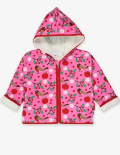 Organic Robin Print Fleece Hoodie