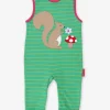Organic Squirrel Applique Slungarees