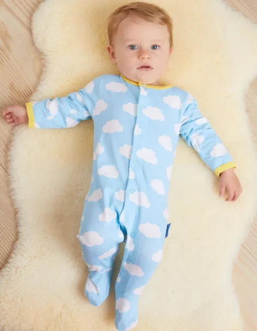 Organic Sun Cloud Print Baby Gift Set