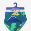 Organic Tonal Dinosaur Print Dribble Bib