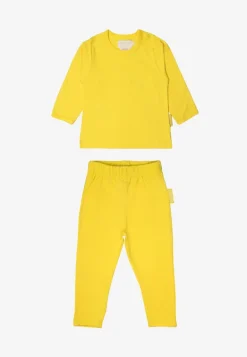 Organic Yellow Basic Long-Sleeved T-Shirt & Leggings Bundle