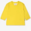Organic Yellow Basic Long-Sleeved T-Shirt