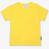 Organic Yellow Basic Short-Sleeved T-Shirt