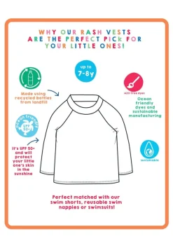 Whale Waves Print Kids' Rash Vest