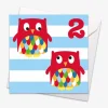 Age 2 Owl Birthday Card
