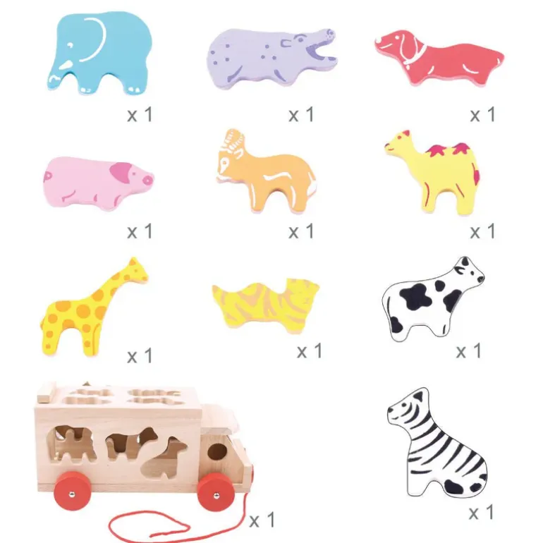 Animal Shape Lorry - Wooden Toy