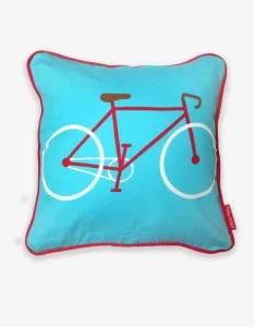 Blue Bike Cushion Cover