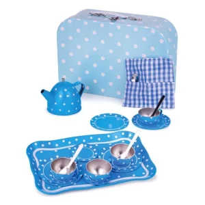 Blue Polka Dot Tea Set