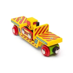 Bulldozer Low Loader - Wooden Train Toy