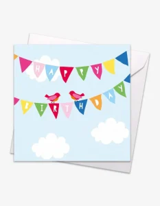 Bunting Birthday Card