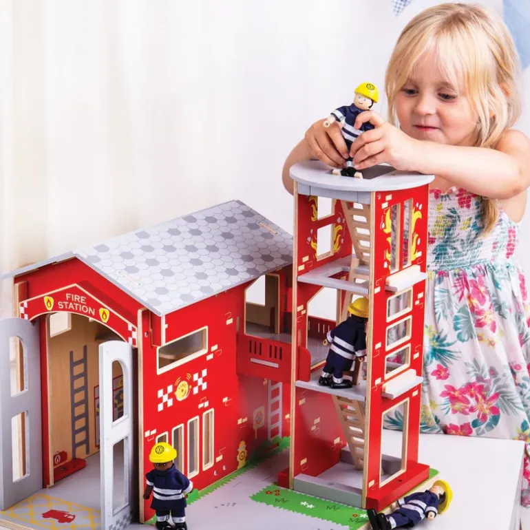 City Fire Station Bundle - Wooden Toy