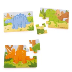 Dinosaur (6 Piece Puzzles) - 3 Puzzles