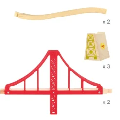 Double Suspension Bridge - Wooden Train Toy