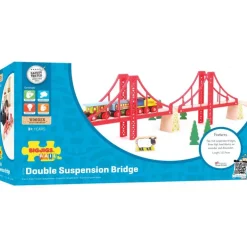 Double Suspension Bridge - Wooden Train Toy