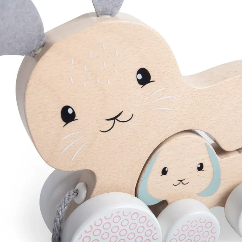 Fsc Pull Along Bunny & Baby