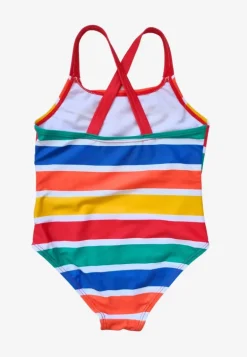 Happy Stripe Print Kids' Swimsuit