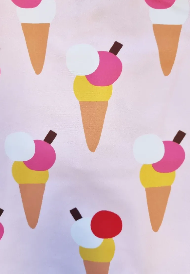Ice Cream Cones Print Kids' Swimsuit