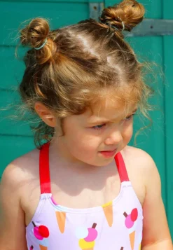 Ice Cream Cones Print Kids' Swimsuit