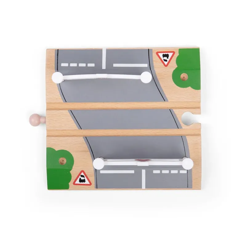 Level Crossing - Wooden Toy Train Accessory
