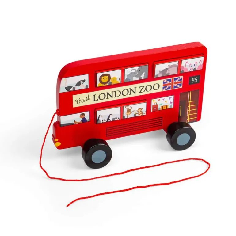 London Bus Pull Along - Wooden Toy