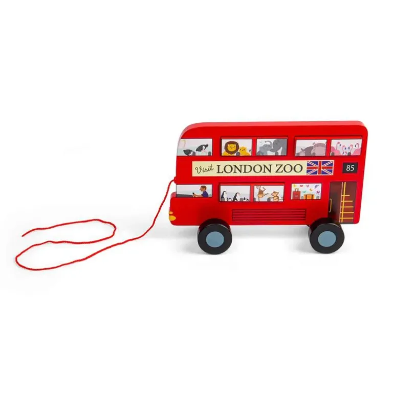 London Bus Pull Along - Wooden Toy